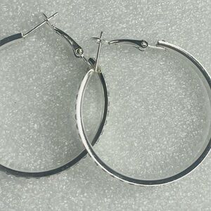 Elegant Silver Hoop Earrings